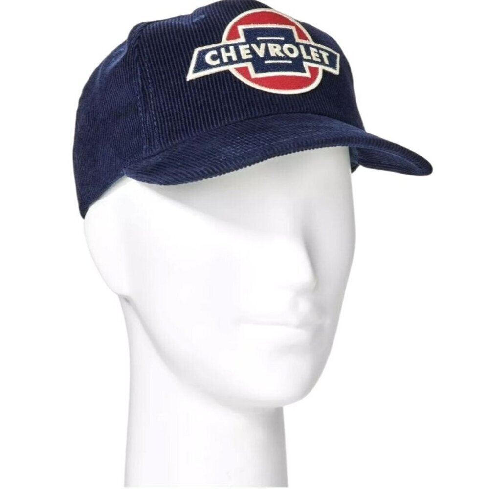 GM Official Chevrolet Navy Blue Corduroy Baseball Cap Hat NWT - Picture 2 of 7